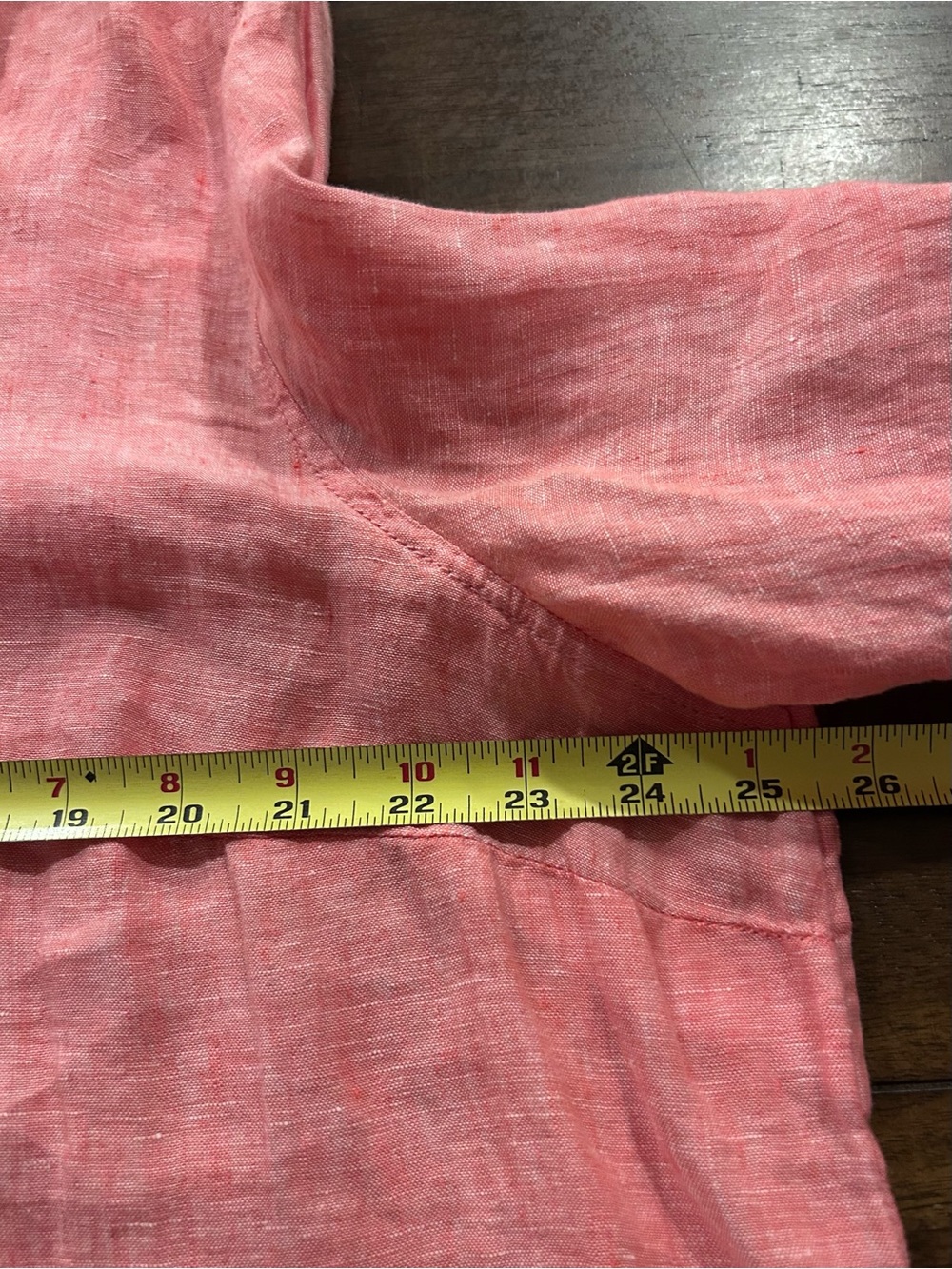 Sigrid Olsen Linen Button Up Top Size 2X Pink Ling Sleeve - Picture 6 of 9